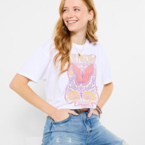 Positive Vibes Oversized Graphic T-Shirt