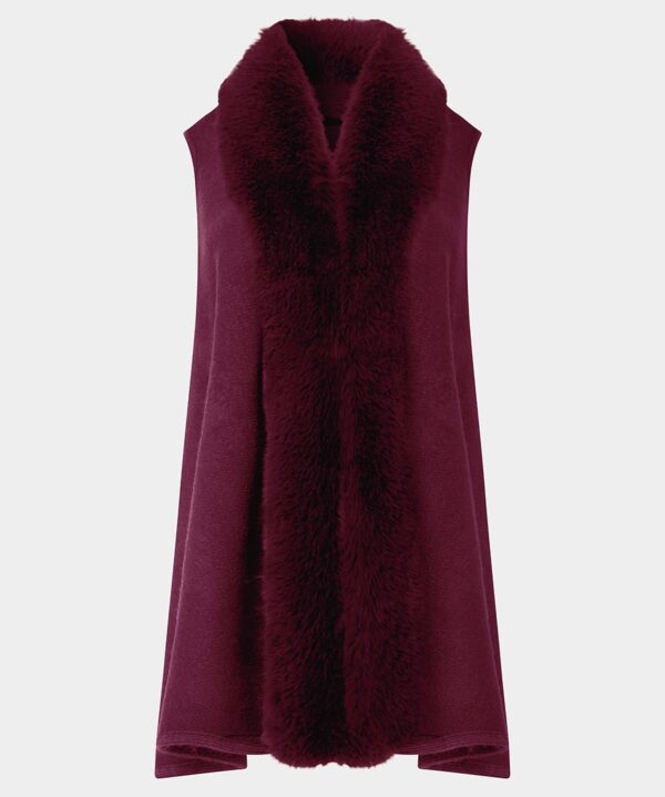 Fair Lady Faux Fur Trim Gilet