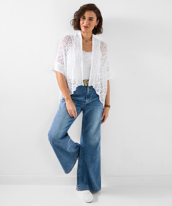 Edge to Edge Black Popcorn Cardigan