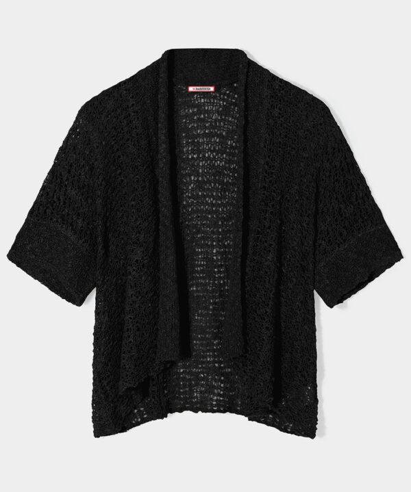 Edge to Edge Black Popcorn Cardigan