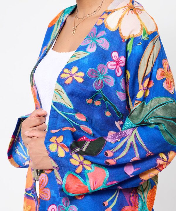 Midnight Garden Embroidered Kimono