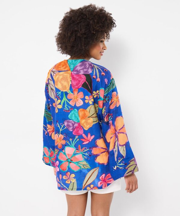 Midnight Garden Embroidered Kimono