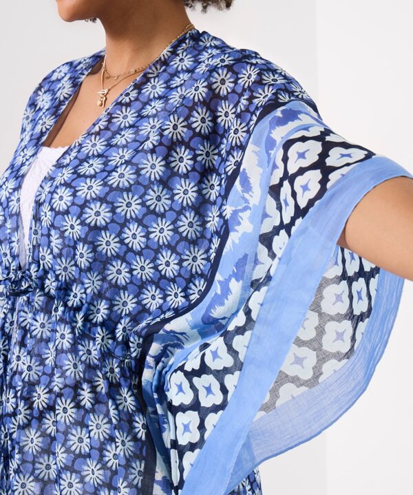 Beautiful in Blue Patterned Cover Up