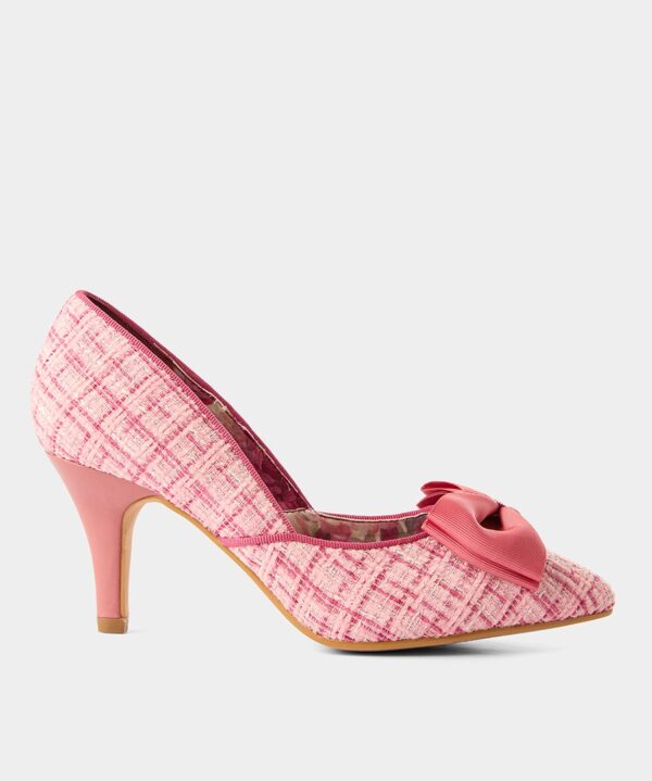 Margot Tweedy Bow Heeled Shoes