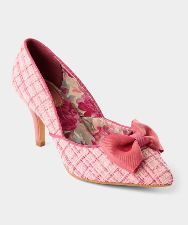 Margot Tweedy Bow Heeled Shoes