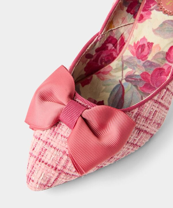 Margot Tweedy Bow Heeled Shoes