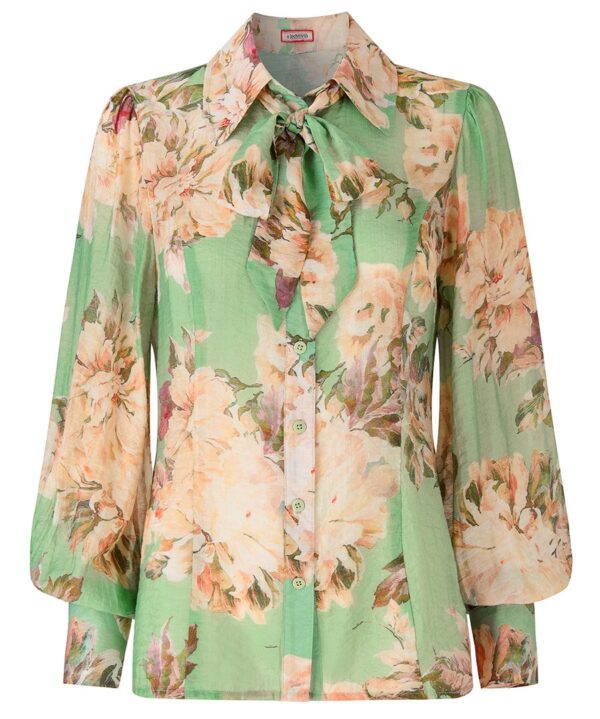 Olivia Printed Blouse With Detachable Tie
