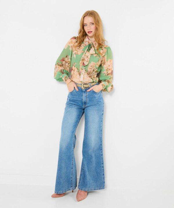 Olivia Printed Blouse With Detachable Tie