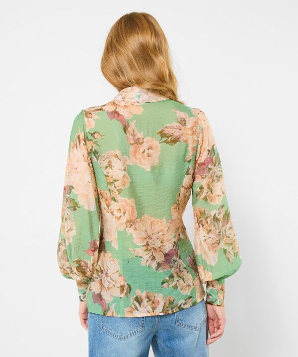 Olivia Printed Blouse With Detachable Tie