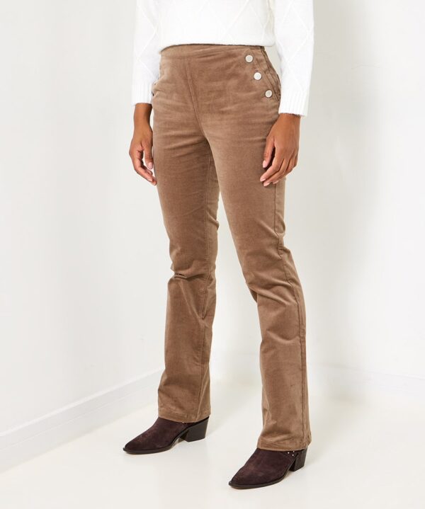 Majestic Moleskin Button Detail Trousers