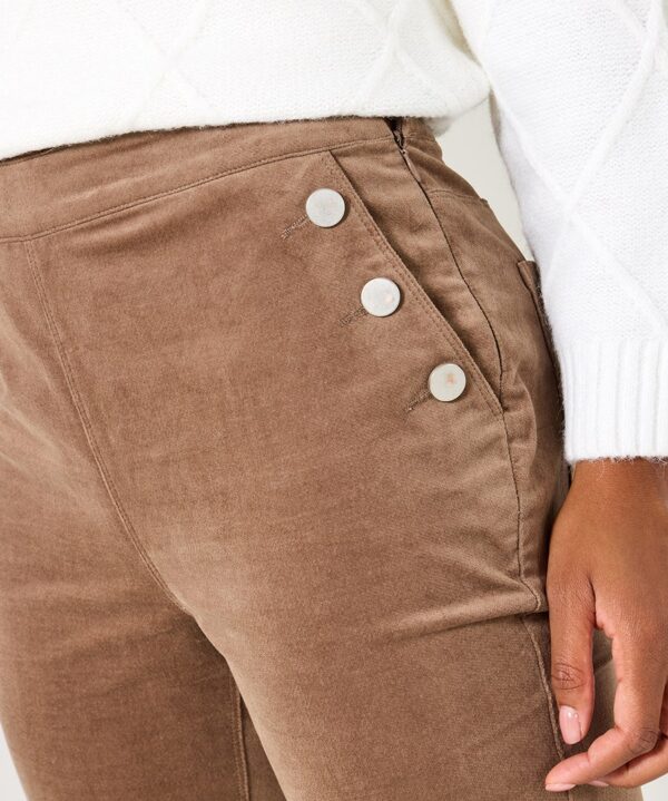 Majestic Moleskin Button Detail Trousers