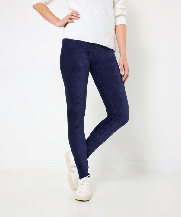 Remarkable Stretch Velour Ribbed Leggings
