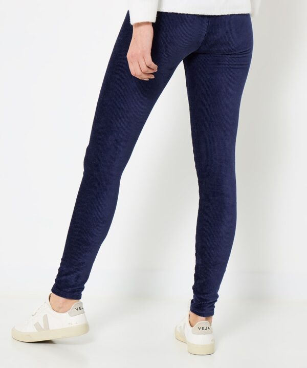 Remarkable Stretch Velour Ribbed Leggings