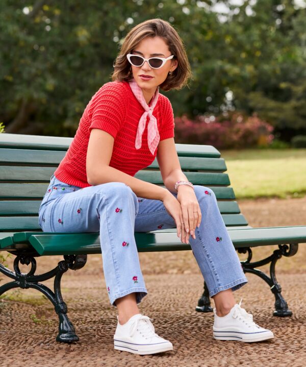 Amelia Floral Embroidered Jeans