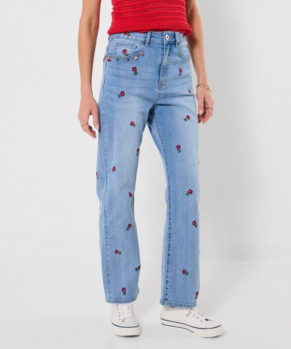 Amelia Floral Embroidered Jeans