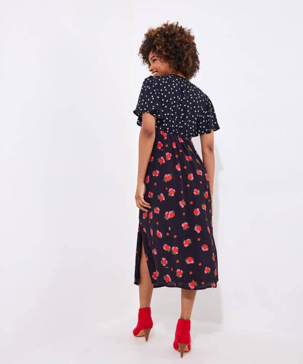 Louisa Spots And Floral Midi Dress