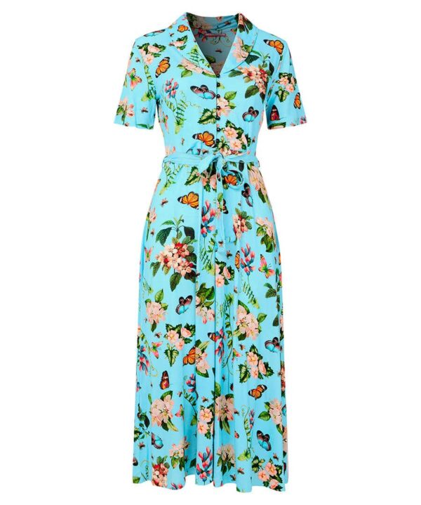 Erin Butterfly Print Jersey Dress