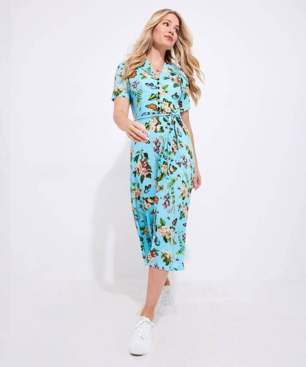 Erin Butterfly Print Jersey Dress