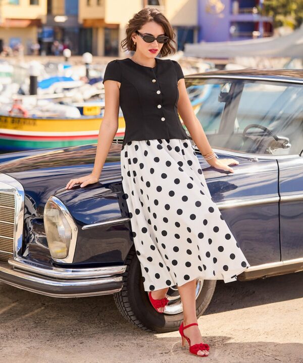 Perfectly Polka Dot Two In One Dress