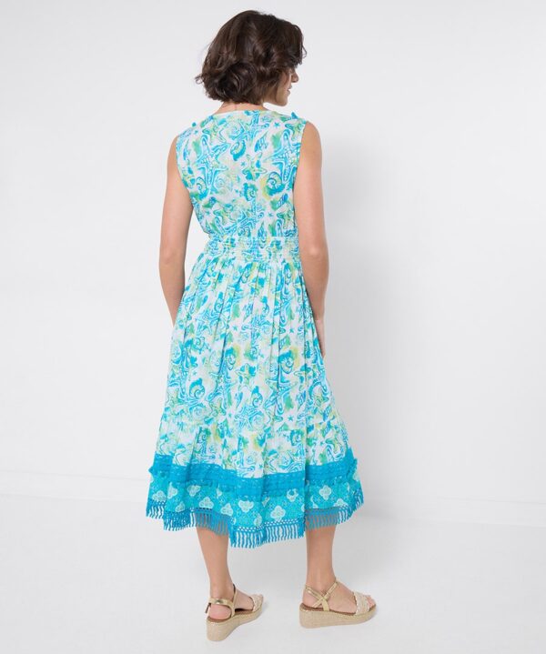 Clear Waters Tassel Trim Dress