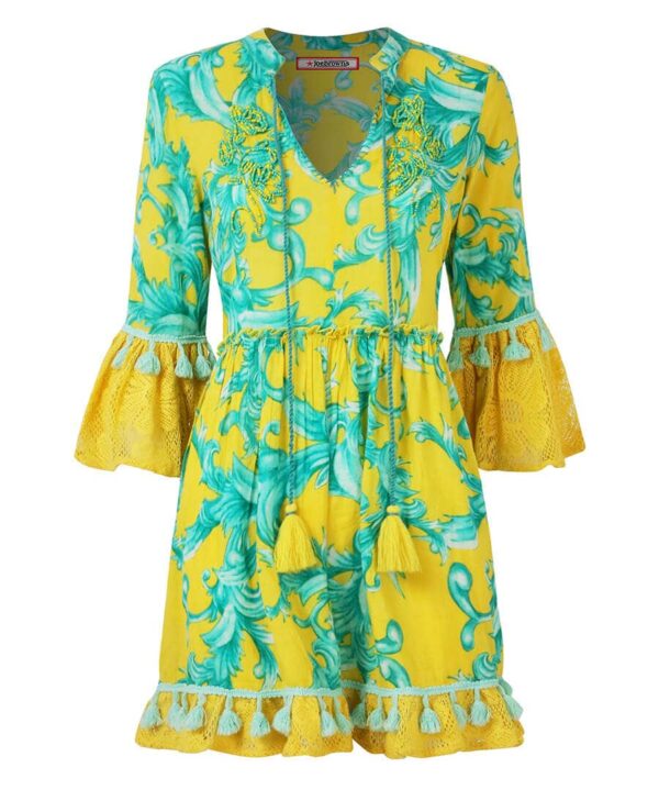 Joyful Printed Cotton Tunic Dress