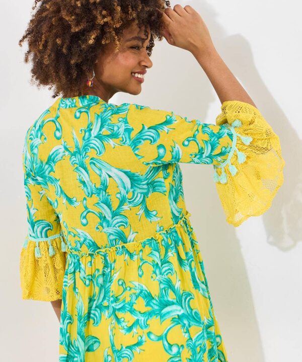 Joyful Printed Cotton Tunic Dress