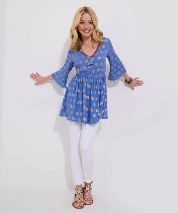 Ibiza Nights Shimmering Printed Tunic