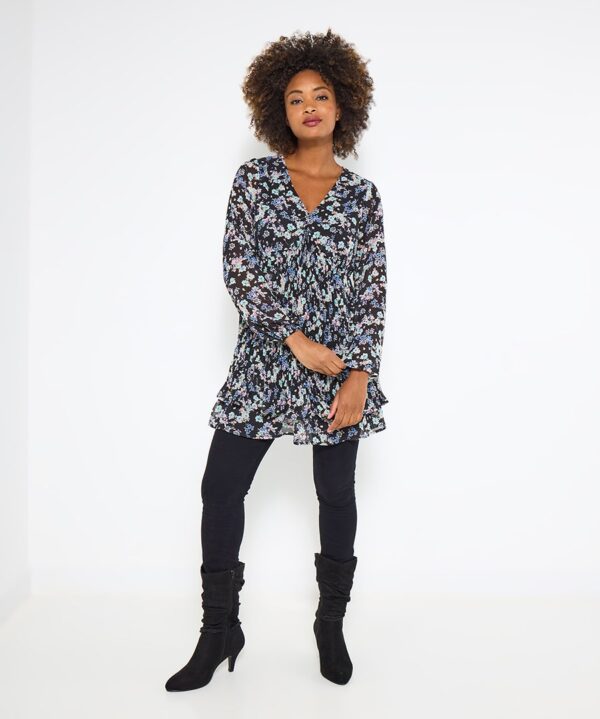 Elegant Pleated Tunic Top