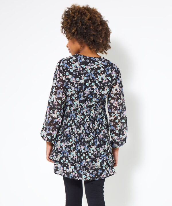 Elegant Pleated Tunic Top