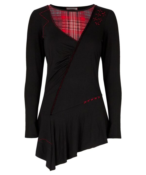 Rock With It Check Tunic Top
