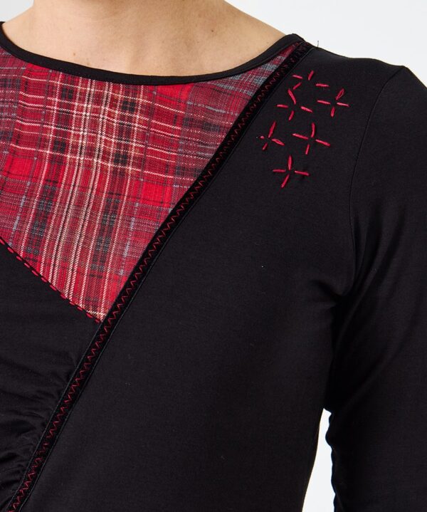 Rock With It Check Tunic Top