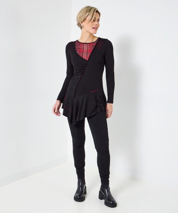 Rock With It Check Tunic Top