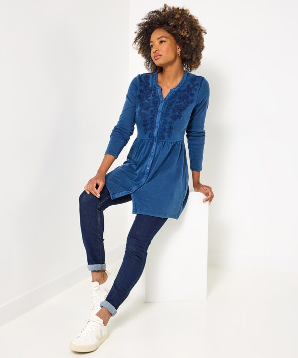 Green Jersey Sweat Tunic Top