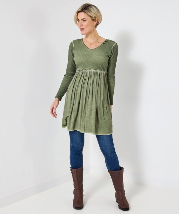 Green With Envy Jersey Tunic Top