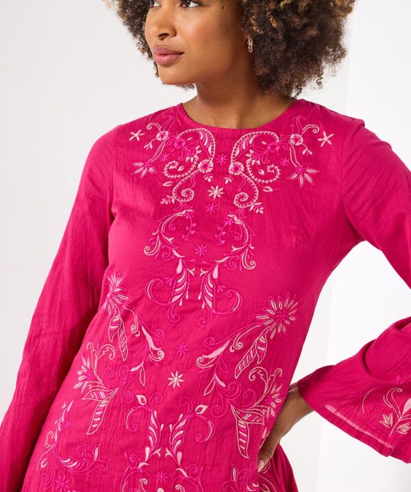 Pretty In Pink Embroidered Tunic Dress