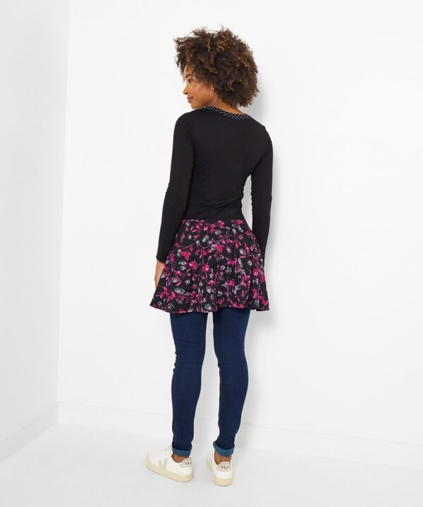 Pretty Florals Jersey Mesh Tunic Top