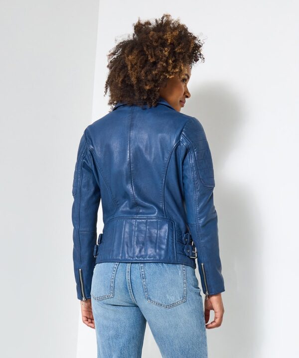 Leather Collared Biker Jacket