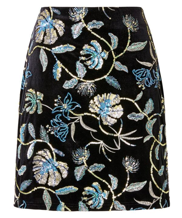 Boutique Embroidered Mini Skirt
