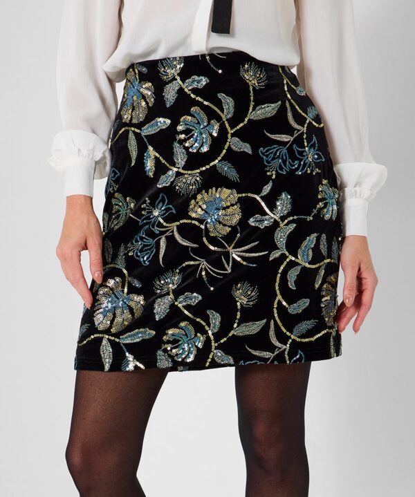 Boutique Embroidered Mini Skirt