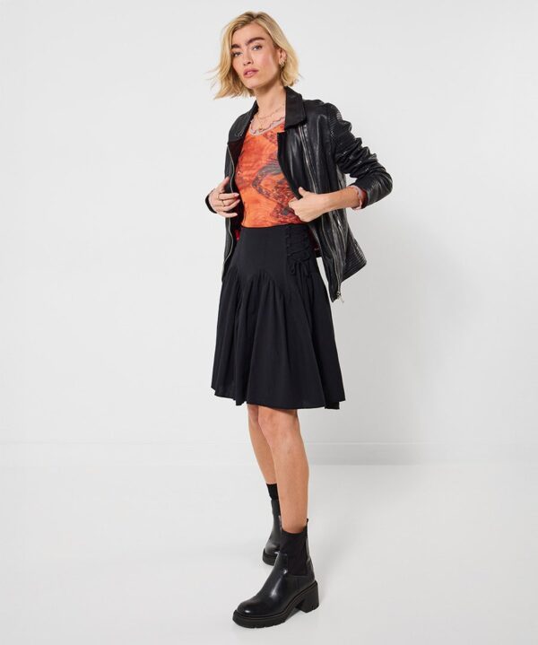 Rhianna Lace-Up Side Skirt