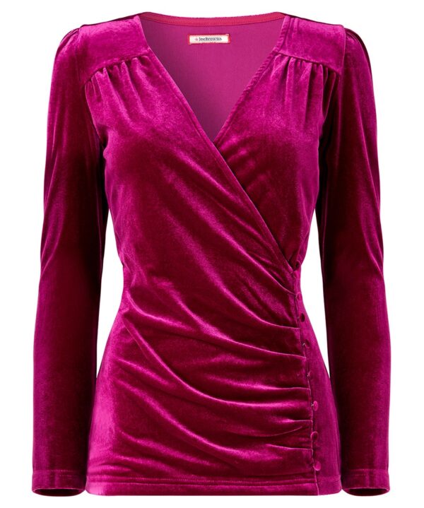 Marilyn Velour Wrap Top