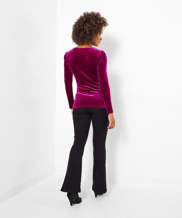 Marilyn Velour Wrap Top