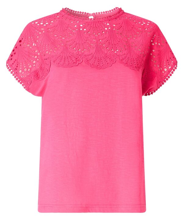 Willow Broderie Neckline T-Shirt