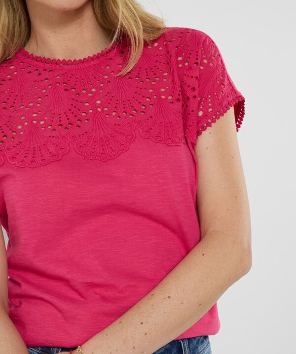 Willow Broderie Neckline T-Shirt