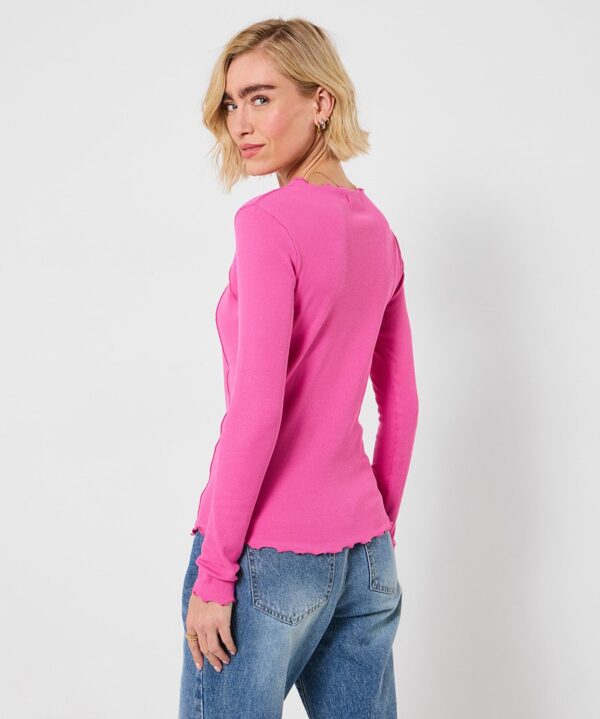 Bonnie Lettuce Edge Detail Rib Top