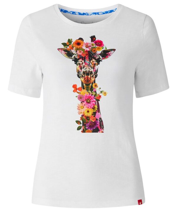 Floral Fancy Giraffe Graphic T-Shirt
