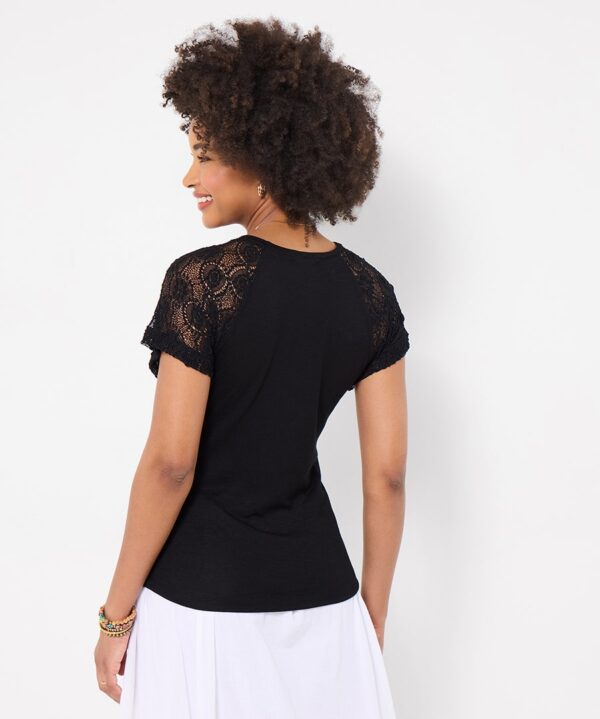 Suzie Lace Sleeve T-Shirt