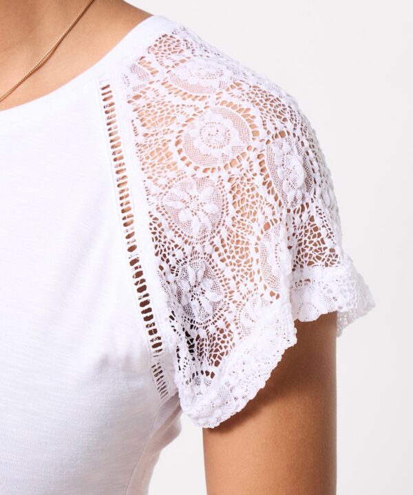 Suzie Lace Sleeve T-Shirt