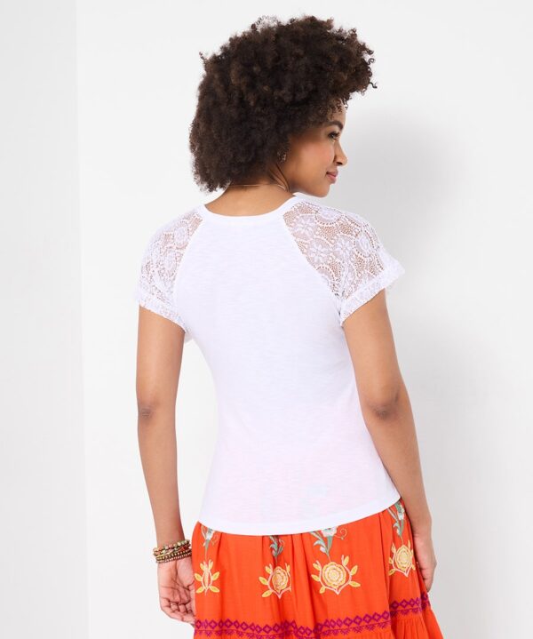 Suzie Lace Sleeve T-Shirt