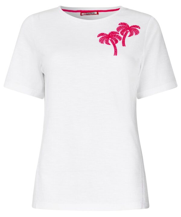 Summer Days Embroidered Palm Tree T-Shirt